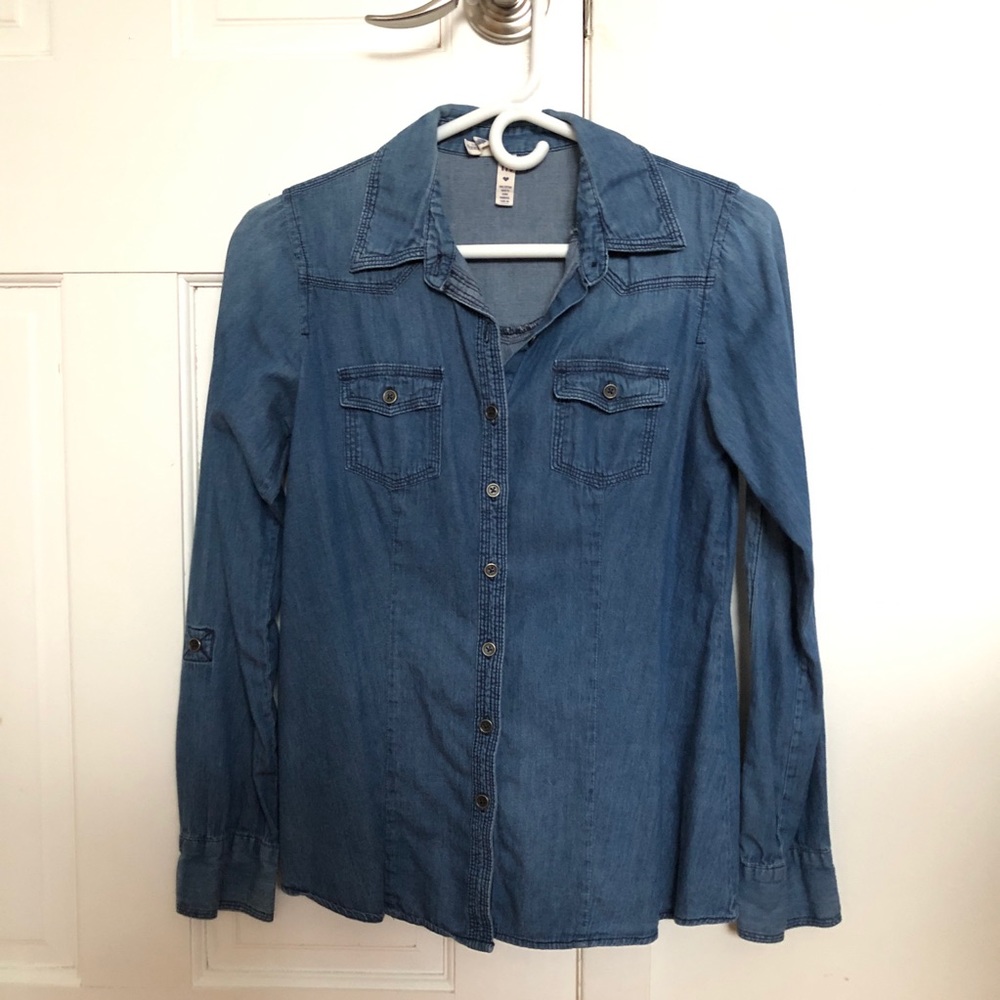 Demin button down